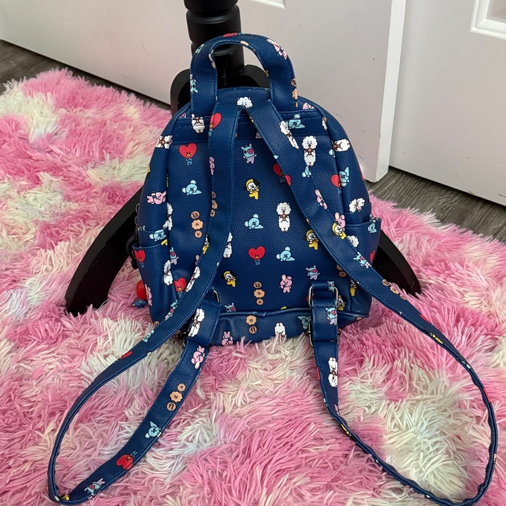 Bt21 Blue Patterned Women's Backpack - image 4